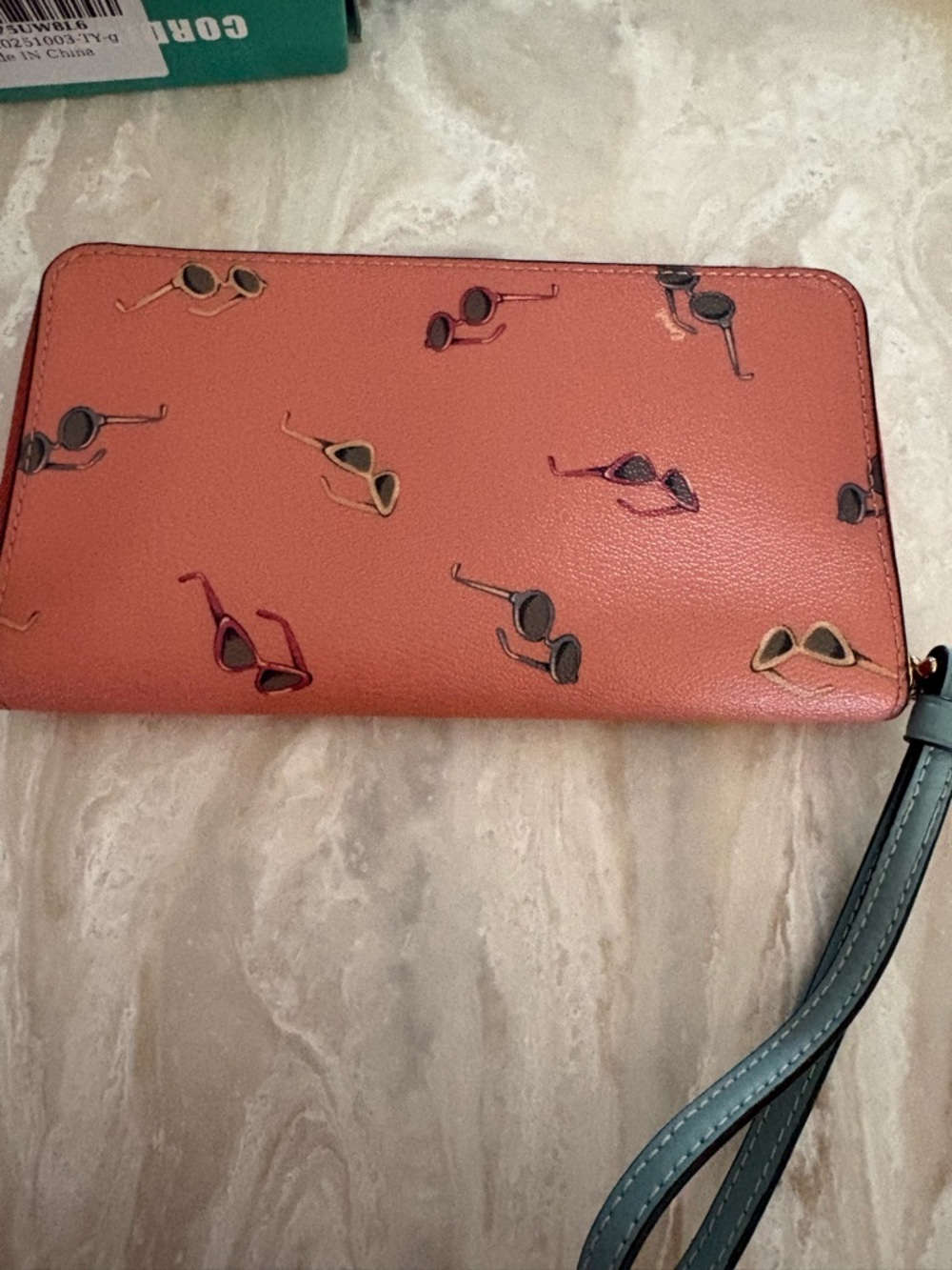 Coach Coral Sunglasses Print Wristlet Wallet - Picture 2 of 6